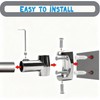 2 Pack Shower Curtain Rod Brackets, Adjustable 180°Rotation, Curved Shower