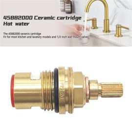 Meyffon 45882000 Ceramic Cartridge Compatible with Grohe Faucet Cartridge 1/2 Inch 1/4 Turn Open 90 Degrees Left Clockwise Close Hot Water for Ceramic Cartridge
