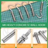 Keadic 6Pcs M8 Expansion Hook,304 Stainless Steel Concrete Wall Hook,