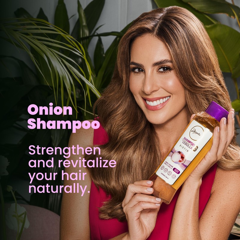 ANYELUZ Onion Shampoo – Natural, Odorless Formula, Reduces Oil, Ideal