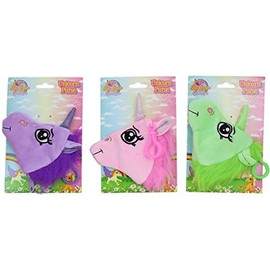 PMS 4 ASSTD 4" PLUSH UNICORN HEAD PURSE W/CLIP ON PTD CD 24/