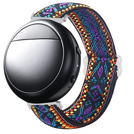 Lamshaw Compatible for Embr Wave 2 Band, Stretch Elastics Nylon Adjustable Replacement Strap Accessories Compatible for Embr Wave 2 Thermal Wristband (Purple Blue)