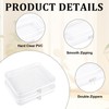 2 Pcs Clear Hard Shell Zipper Case, Portable Clear Zipper