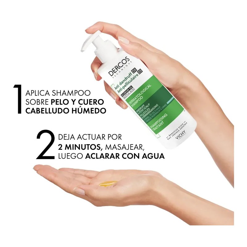 Shampoo Vichy Dercos Anticaspa 390ml X2 Pelo Graso