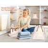 MISSLO Set of 3 Cotton Breathable Dust-Proof Drawstring Storage Pouch