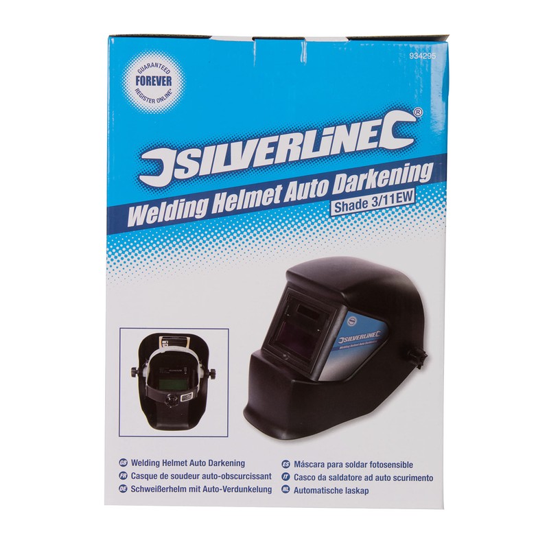 Silverline 934295 Welding Helmet Auto Darkening DIN 3/11EW