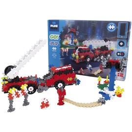 Plus-Plus 9607009 Ingenious Construction Toy, Fire Engine, PlusPlus Go! Building Blocks Set, 500 Pieces