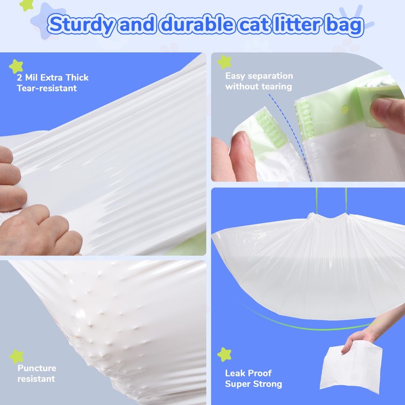 Cat Litter Liners with Anti-scratch Cardboard for Pet Scoop Free