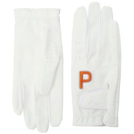 Puma Golf Gloves, Women's W P Gloves (Both Hands), bright white/licky orange, S