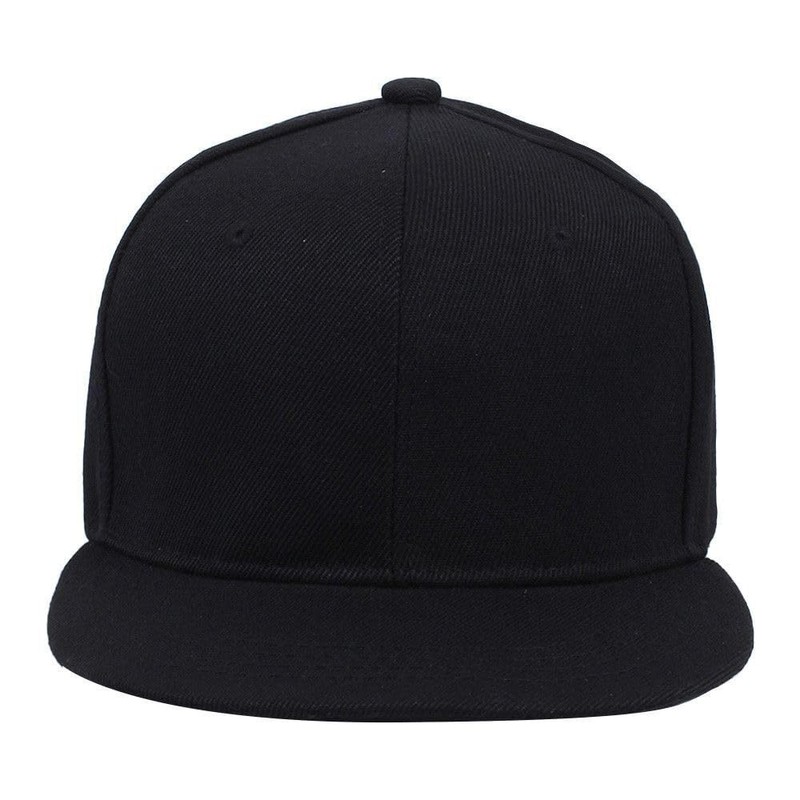 Boolavard Classic Snapback Hat Hip Hop Style Flat Peak Plain