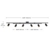 Globe Electric Waylon 6-Light Track Lighting, Matte Black, Center Swivel