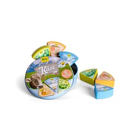 Erzi 17061 Wooden Cheese Corners in a Tin, Children's Kitchen, Shop Items for Children, Role Play