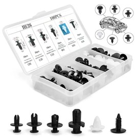 Grapa Kit Automotriz Remache Universal Surtido Estuche Clips 100 Pzs