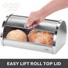 Oggi Stainless Steel Roll Top Bread Box for Kitchen Countertop