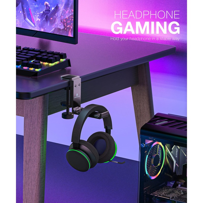 APPHOME New Foldable Headphone Stand Hanger Holder Aluminum Headset Soundbar