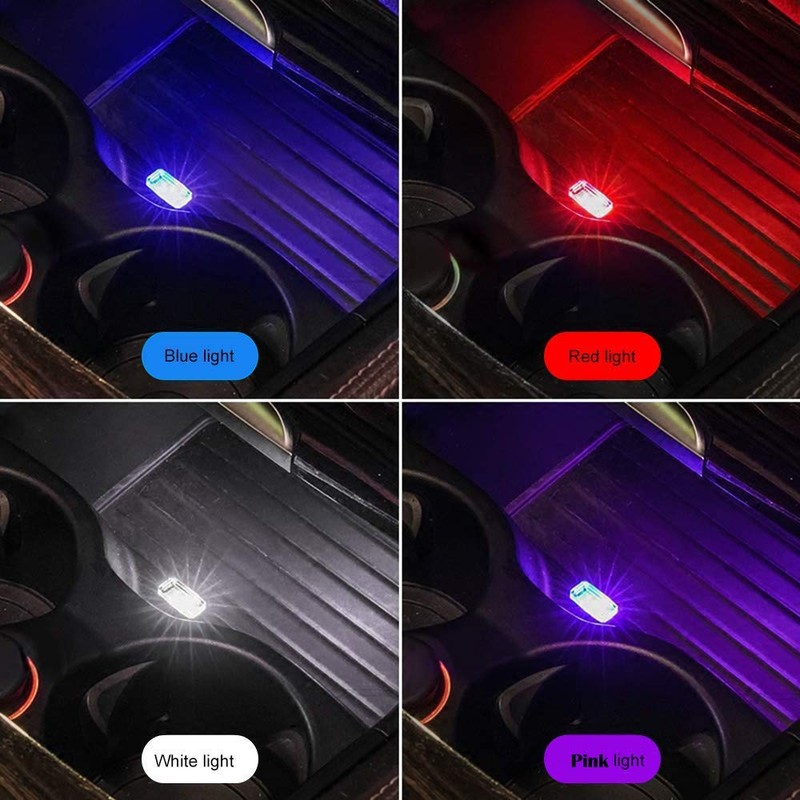 USB Atmosphere Light, Mini USB Light, 5 Pcs Car USB