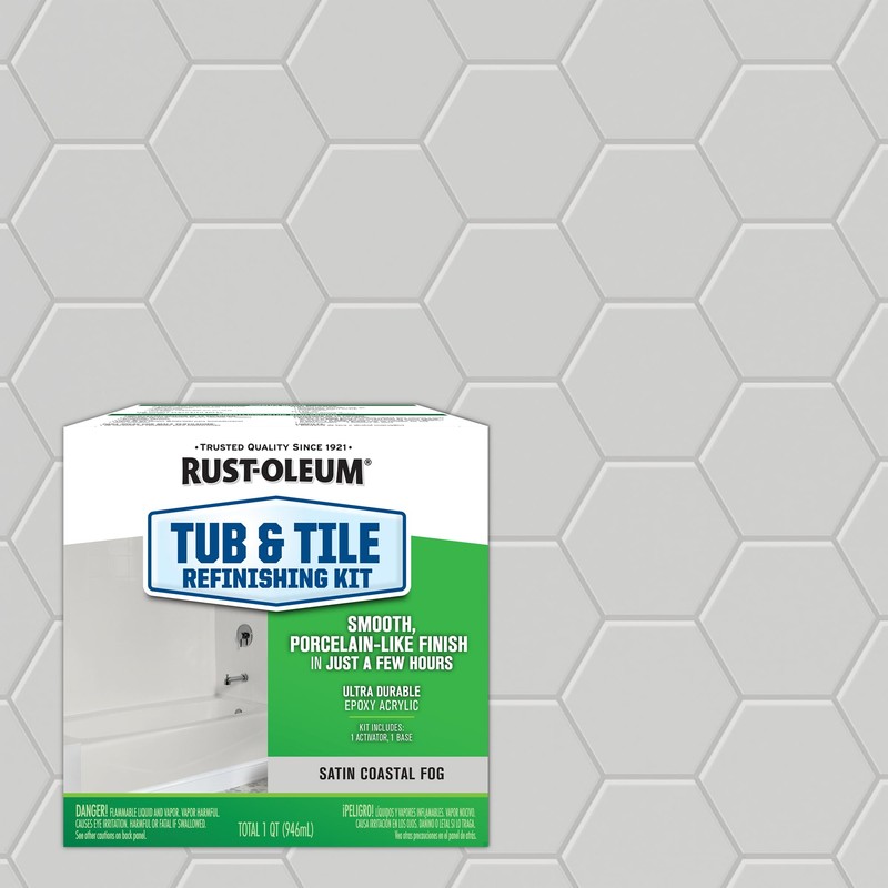 Rust-Oleum 385280 Tub And Tile Refinishing 2-Part Kit, Satin Coastal