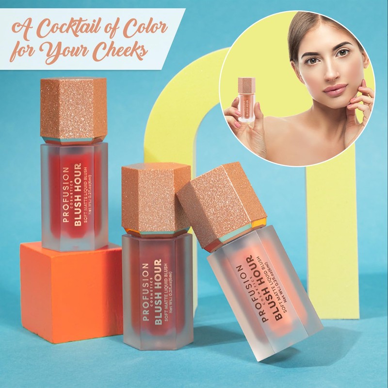 Profusion Cosmetics Blush Hour Soft Matte Liquid Blush, Rich Pigment