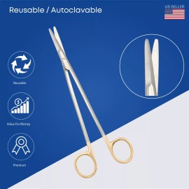 Stellmacher Instruments Inc REES Face Lift Scissors 17cm Straight T/C Tip Premium Surgical Instruments