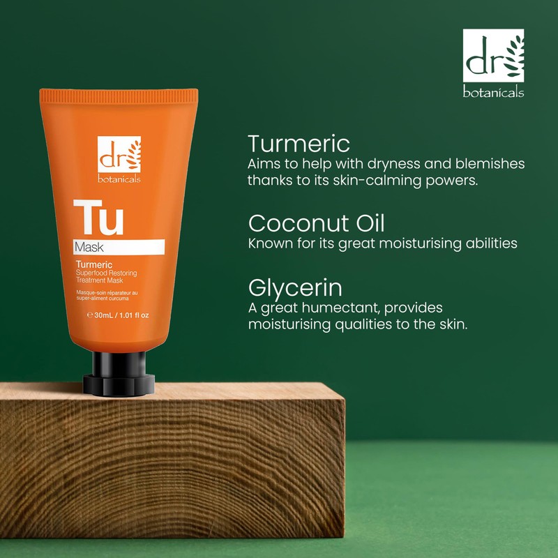 Dr Botanicals Turmeric Superfood Restoring Treatment Mask The Apothecary Collection