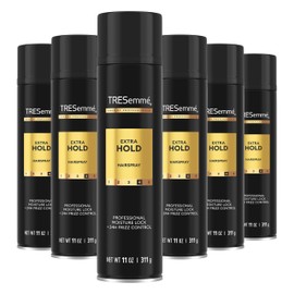 TRESemmé TRES Two Hair Spray 6 Count Extra Hold for Maximum Hold that’s Never Sticky or Stiff Humidity Resistant Hairspray that Sprays on Dry 11 oz