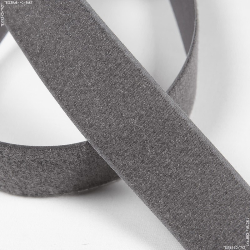 1 Inch Gray Hook & Loop Sew On Fastener -