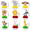 Pack of 9 Jungle Animals Honeycomb Table Decoration Safari Jungle