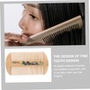 Baluue 2pcs Double-sided Tooth Comb Bamboo Grate Comb for Hair