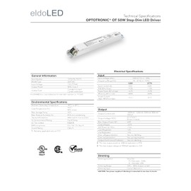 eldoLED | 2743YR OPTOTRONIC® OT 50W Step-Dim LED Driver | Replacement for Osram Driver 79377 | OT50W/CS1400C/UNV/SD/L