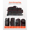 VEVOR Bowling Ball Bag, 3 Ball Double Roller Bowling Bag