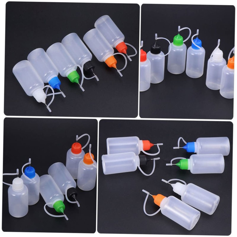 Gatuida 25Pcs Precision Applicator Bottles for Pigment and Glue Squeeze