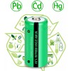 PKCELL 2x 2/3AA Solar Garden lights Batteries NI-MH Rechargeable Battery