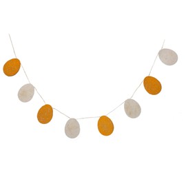 De Kulture Handmade Premium Wool Felt Easter Spoon Egg Garland Eco Friendly Eastertide Wall Hanging Home Office Wedding Party Holiday Decoration Banner |48 Inches