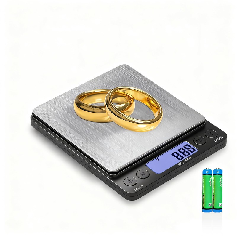 SKEAP Digital Jewelry Scale – 500g x 0.01g Precision Gold