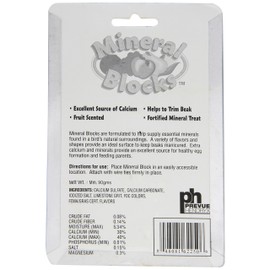 Prevue Pet Products Fruit Bird Mineral Blocks Assorted Styles and Colors Sold Individually