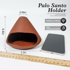 MOUGIGI Terracotta Zongzi Palo Santo Holder–Elegant Sage Cone Incense Dish for Zen Meditation Altar, Energy Cleansing&Yoga Spa–Perfect for Mindfulness, Aromatherapy, Stress Relief&Spiritual Decor Gift