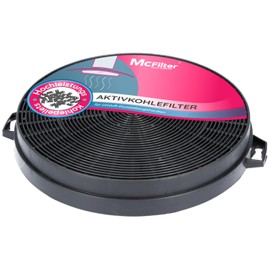 McFilter 1 x activated carbon filter diameter 210 mm for cooker hood suitable for Constructa 00353121, Bosch/Neff DHZ5140, Bauknecht 481281718524 AEG/Juno 902979371/9 - filter for extractor hood