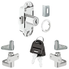 cyclingcolors Serrure Espagnolette 3666690039934 Spanish Lock with Glitter Cylinder Nickel-Plated