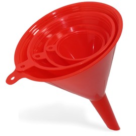 Grsta Funnel, 4 Piece Funnel Kitchen, Funnel Set, Funnel Small, Ldeal for Transferring Liquids and Filling Bottles, Oil Funnel for Car, Garage, 5.5/7.5/10/12.5 cm