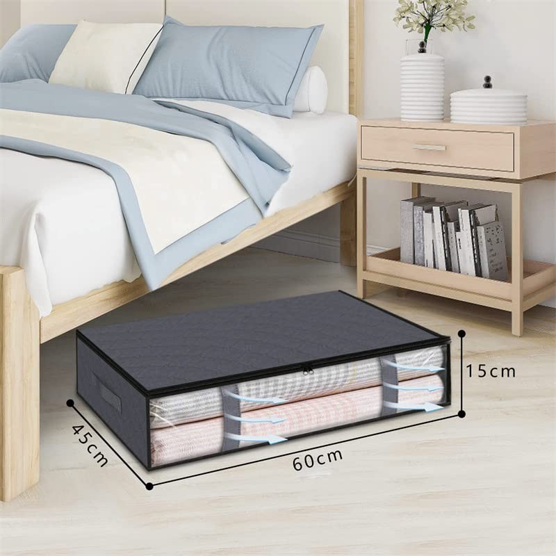 HIPIHOM Underbed Storage Containers, Foldable Under Bed Storage Bags Large