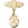 Bonyak Jewelry Saint Medal Collection Gold Filled Baby Badge with
