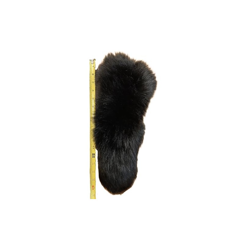 Dakotaline Black Fox Tail, Key Chain Optional (Tail KeyChain)