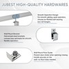 JUBEST 7.5FT Box Rail Exterior Barn Door Hardware Kit, Heavy-Duty