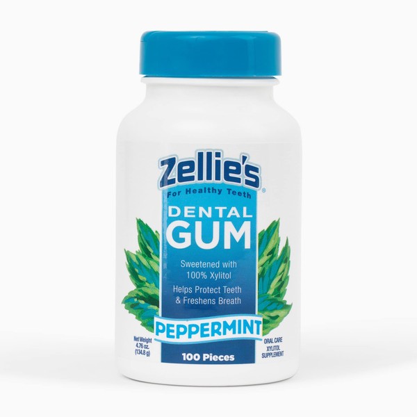 Zellie's | 100% Xylitol Sugar Free Peppermint Chewing Gum |
