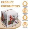 Christmas Tissue Box Holder, Christmas Cardinal Leather Tissue Box Cover