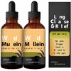 Extracto de hoja de gordolobo con jengibre y limón, 2 onzas líquidas (60 ml) - Paquete de 2