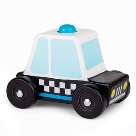 Tobar Wooden Sound and Play Police Car Vehicle with Electronic Siren