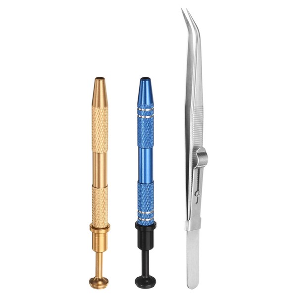 sourcing map 3pcs Diamond Tweezer Holder Pick Up Tool Set