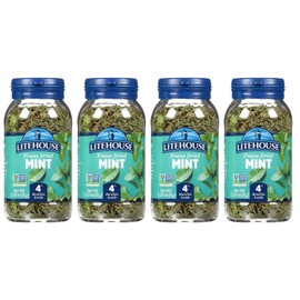 Litehouse Freeze Dried Mint - Substitute for Fresh Mint, Jar Equal to 4 Mint Fresh Bunches, Organic, Mint Seasoning, Non-GMO, Gluten-Free - 0.28 Ounce 4-Pack