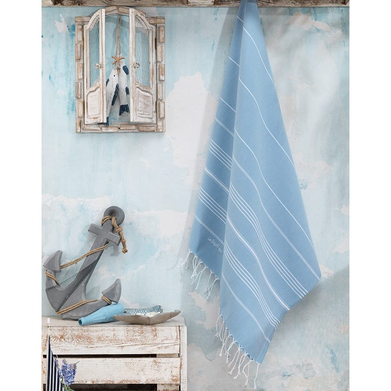 LeStoff Turkish Hammam Beach Towel 100% Organic Cotton Prewashed 95x180cm